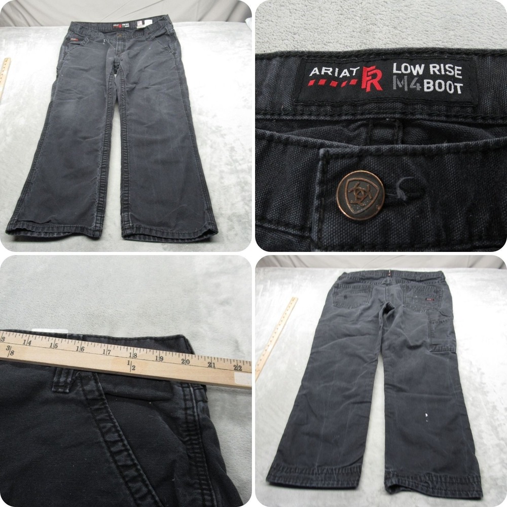 Ariat FR‎ Jeans Mens 40x29 Gray Flame Resistant Heavyweight Low Rise M4 Boot Cut